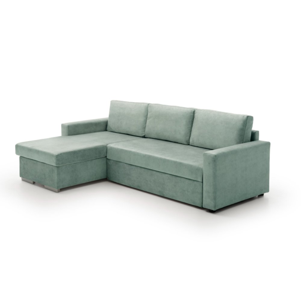 Sofa cama chaise longue isabella low cost agua marina izquierda