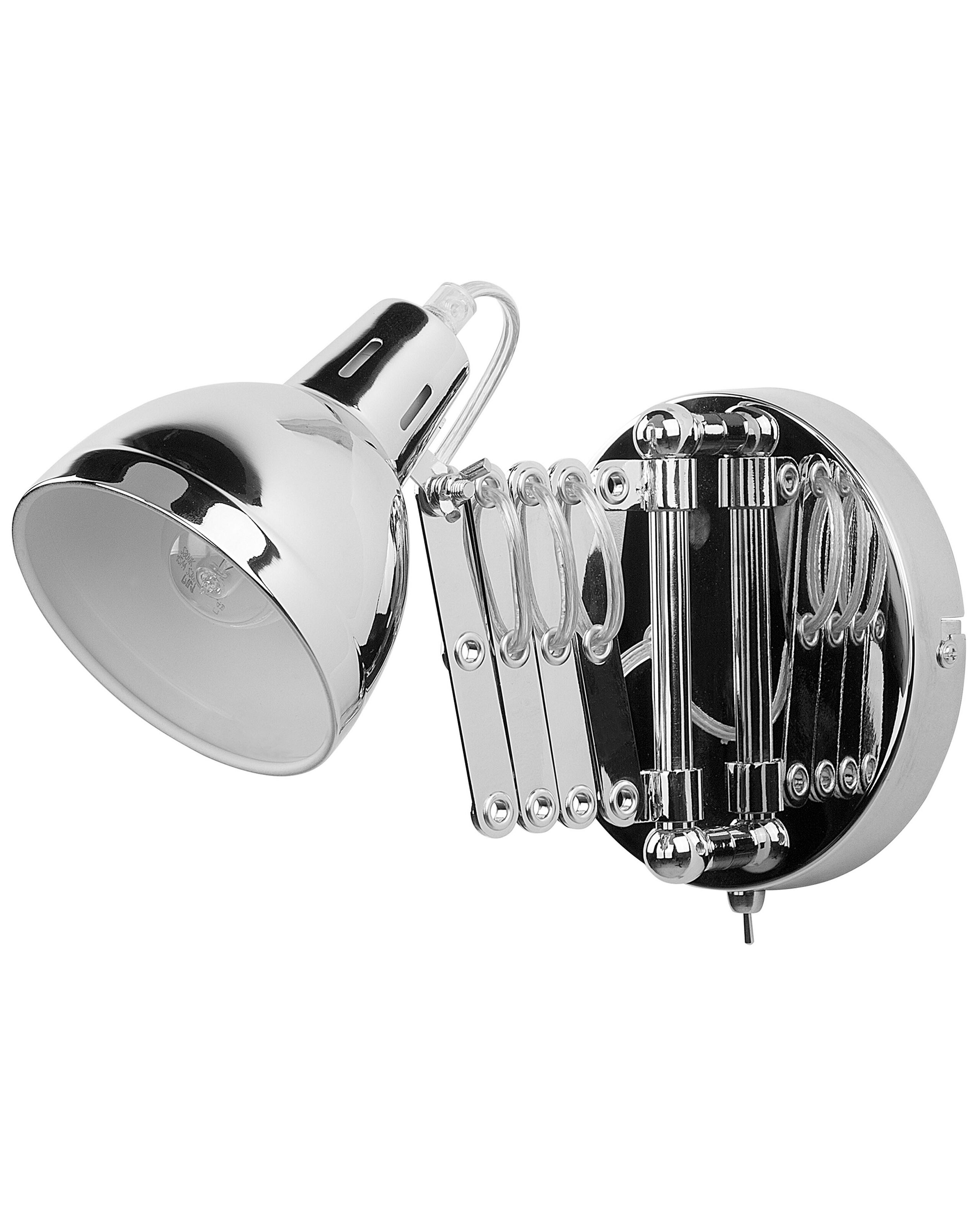 Lámpara de pared harrington ajustable metal plateado