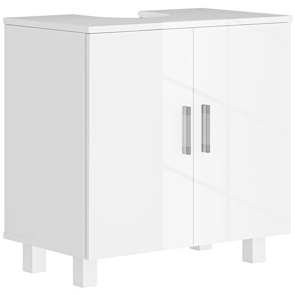 Mueble bajo lavabo 60x35x60 cm mdf color blanco Homcom, hogar - baño