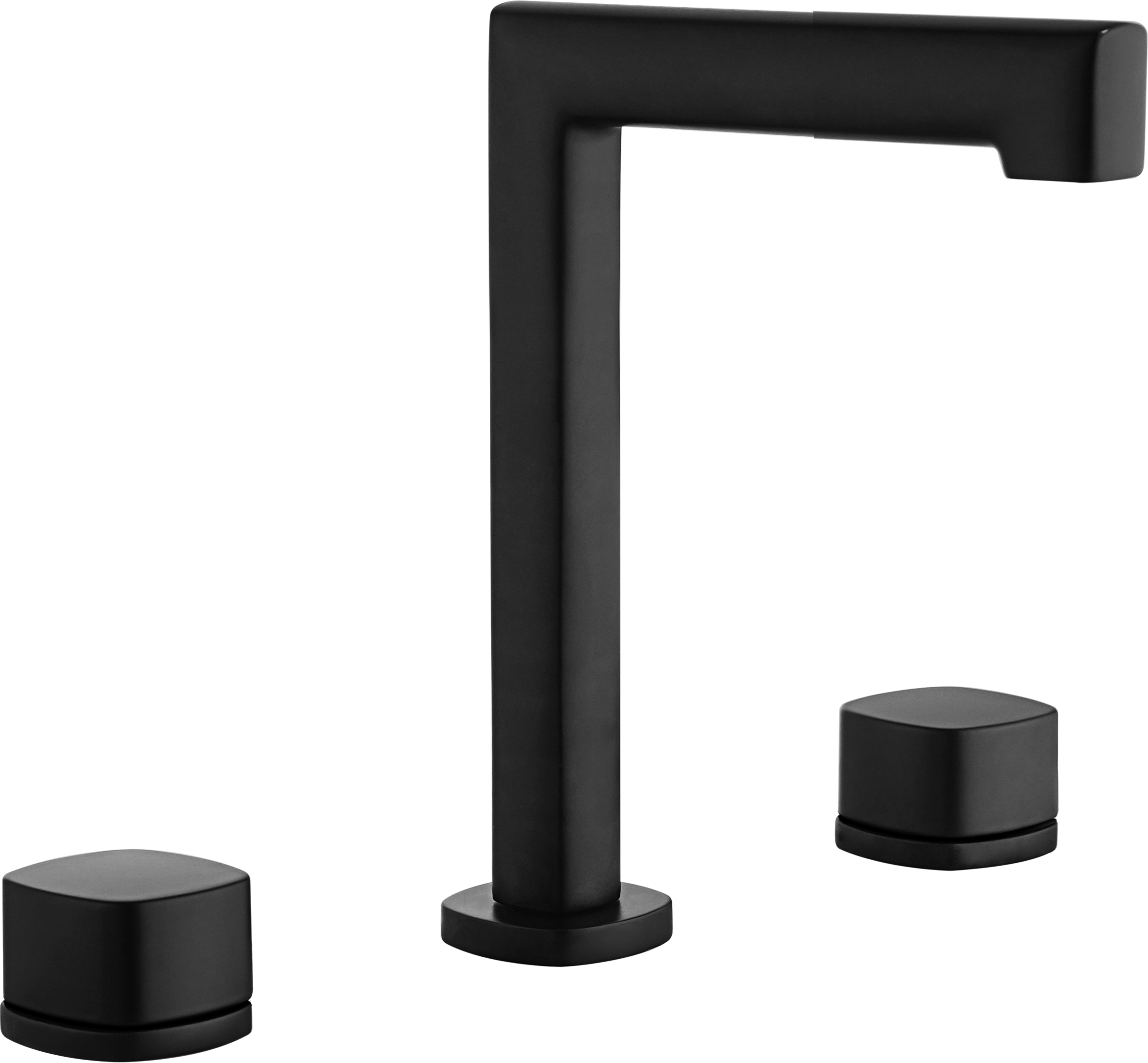 Lavabo bimando sobrencimera caño bajo toscana negro mate [ imex® ]