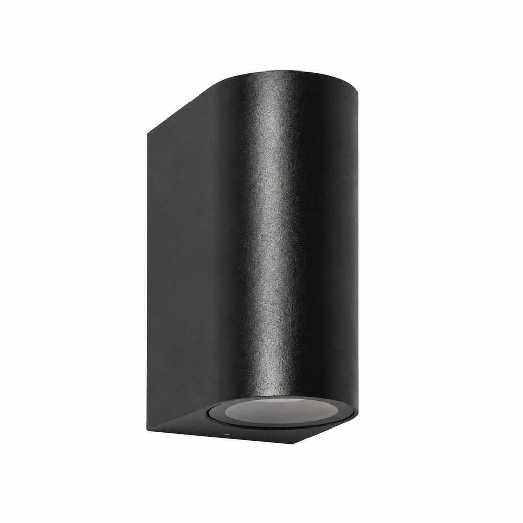 Aplique exterior de aluminio antracita 15 cm 2xgu10 ip54 luz arriba abajo