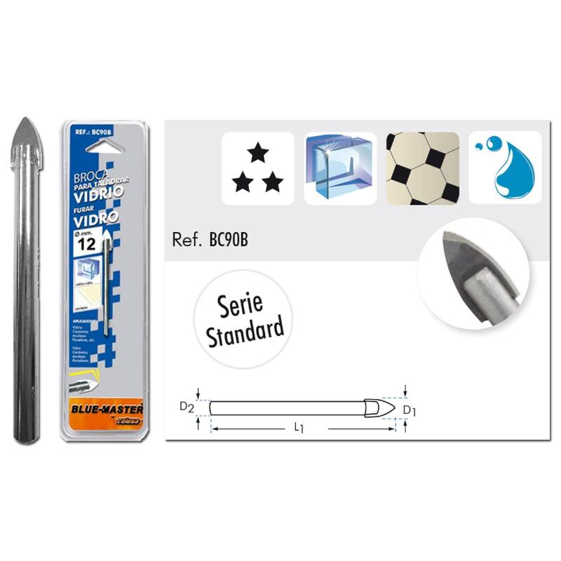 Broca para cristal blue master 10mm blister bc90010b