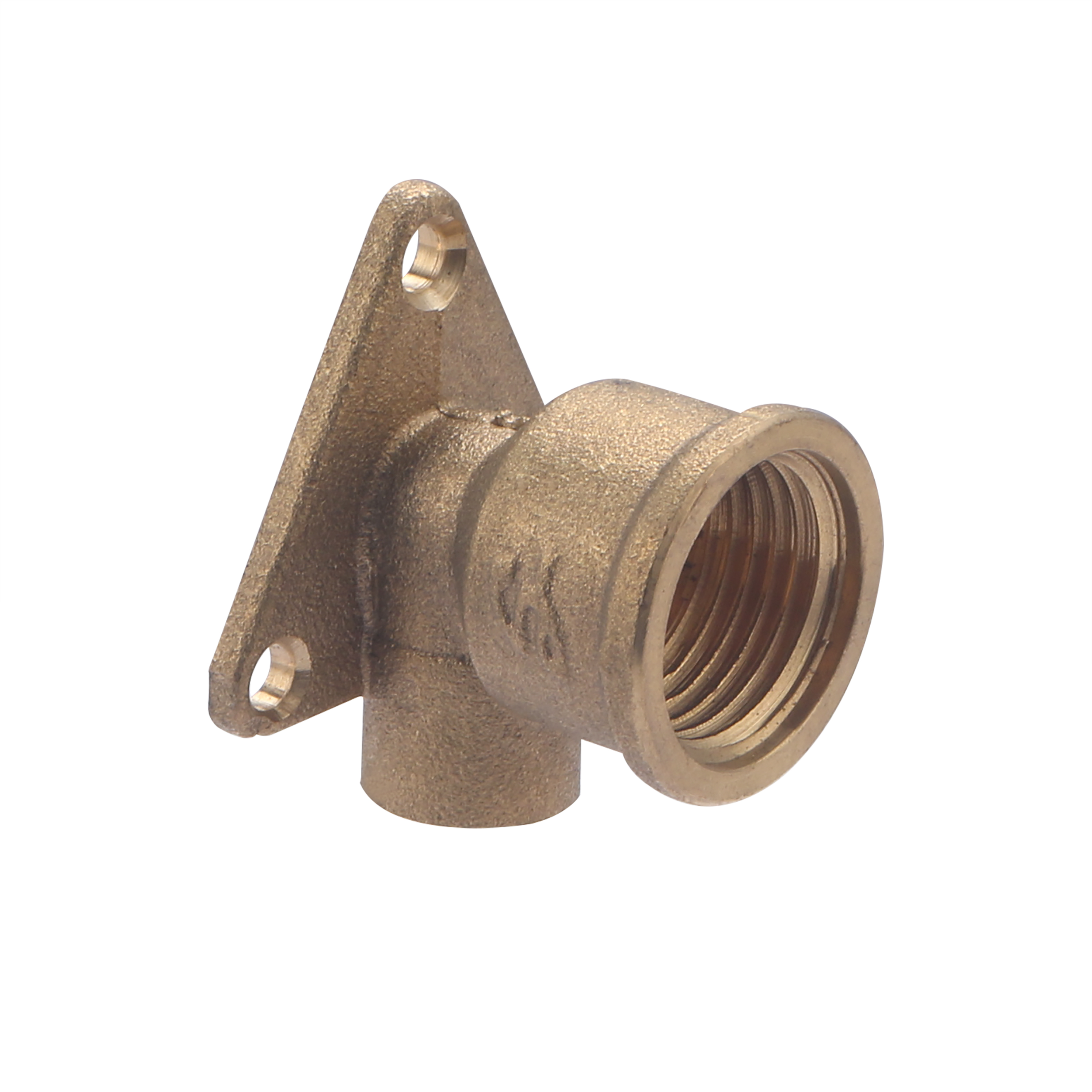Conector de latón para soldar ø12 - codo para montaje en pared hembra 1/2