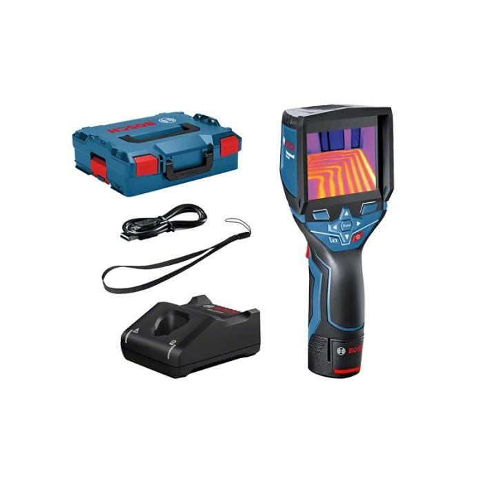 Cámara térmica 12v gtc 400 c professional + batería 2ah + cargador en caja