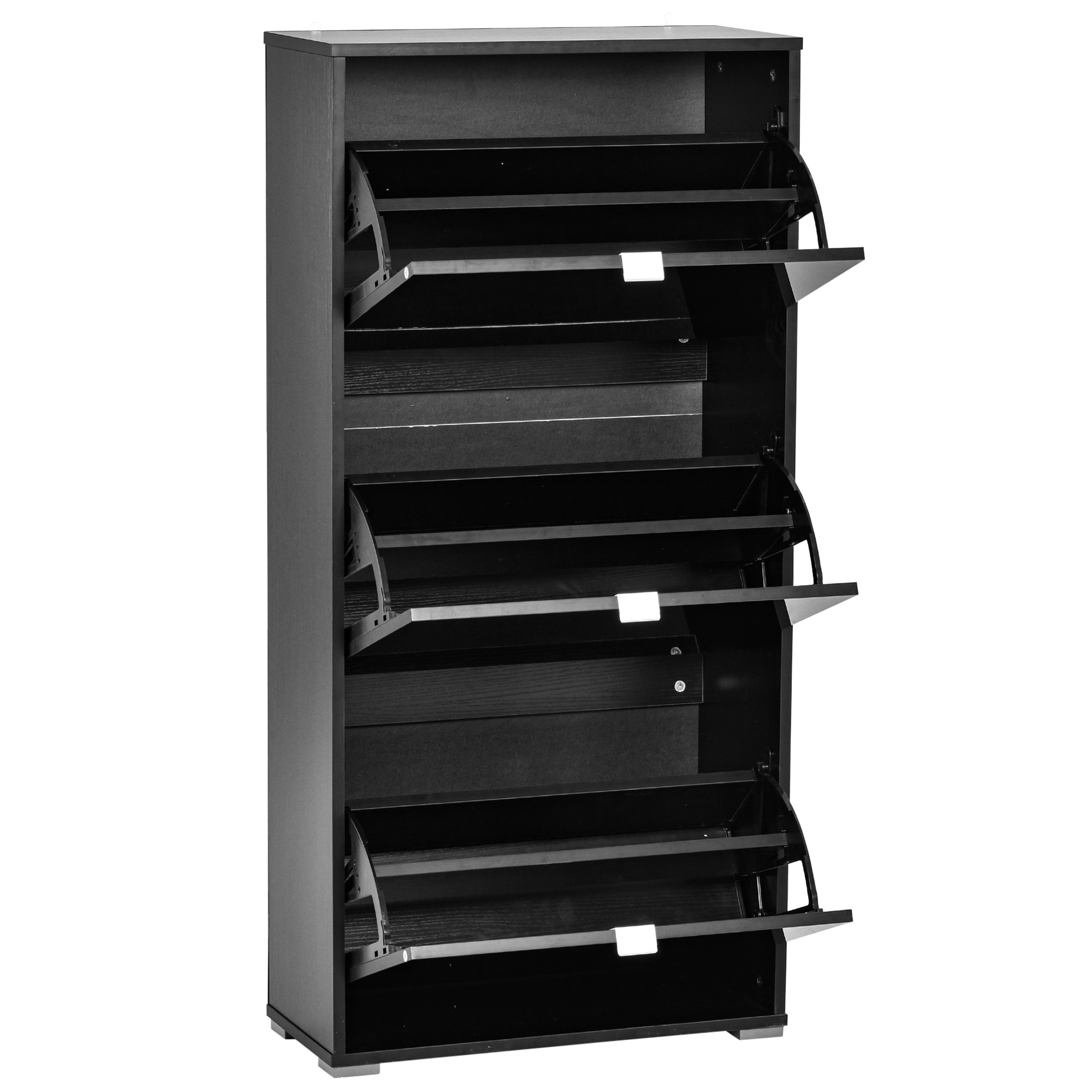 Armario de zapato 60x26cx124 cm mdf y plástico Homcom