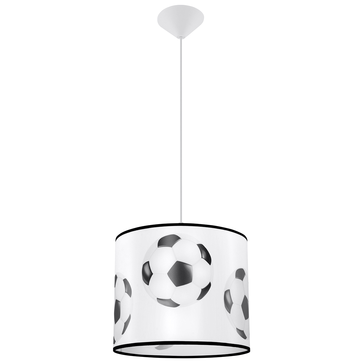 Lámpara coLGante piłka 1 blanco negro cloruro de polivinilo 30x82x30cm