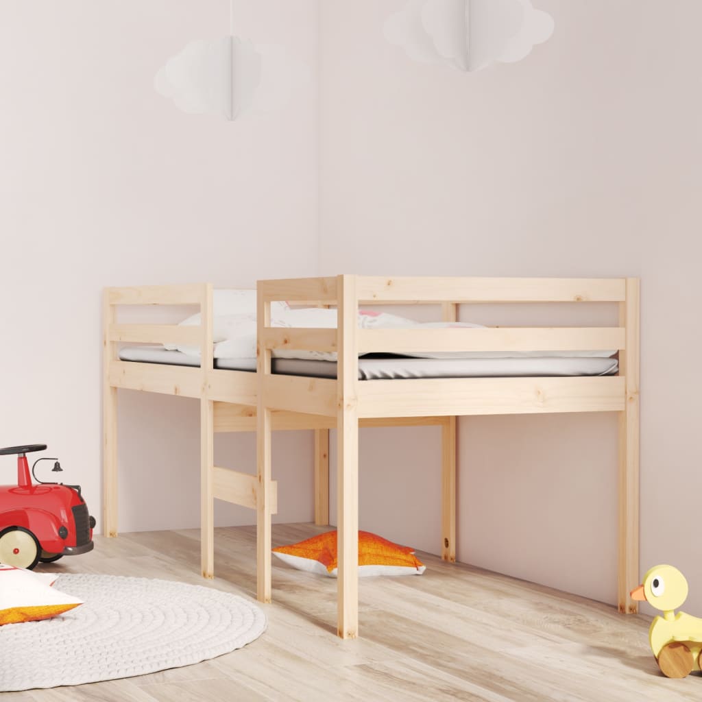 Cama alta 80x200 cm madera maciza pino