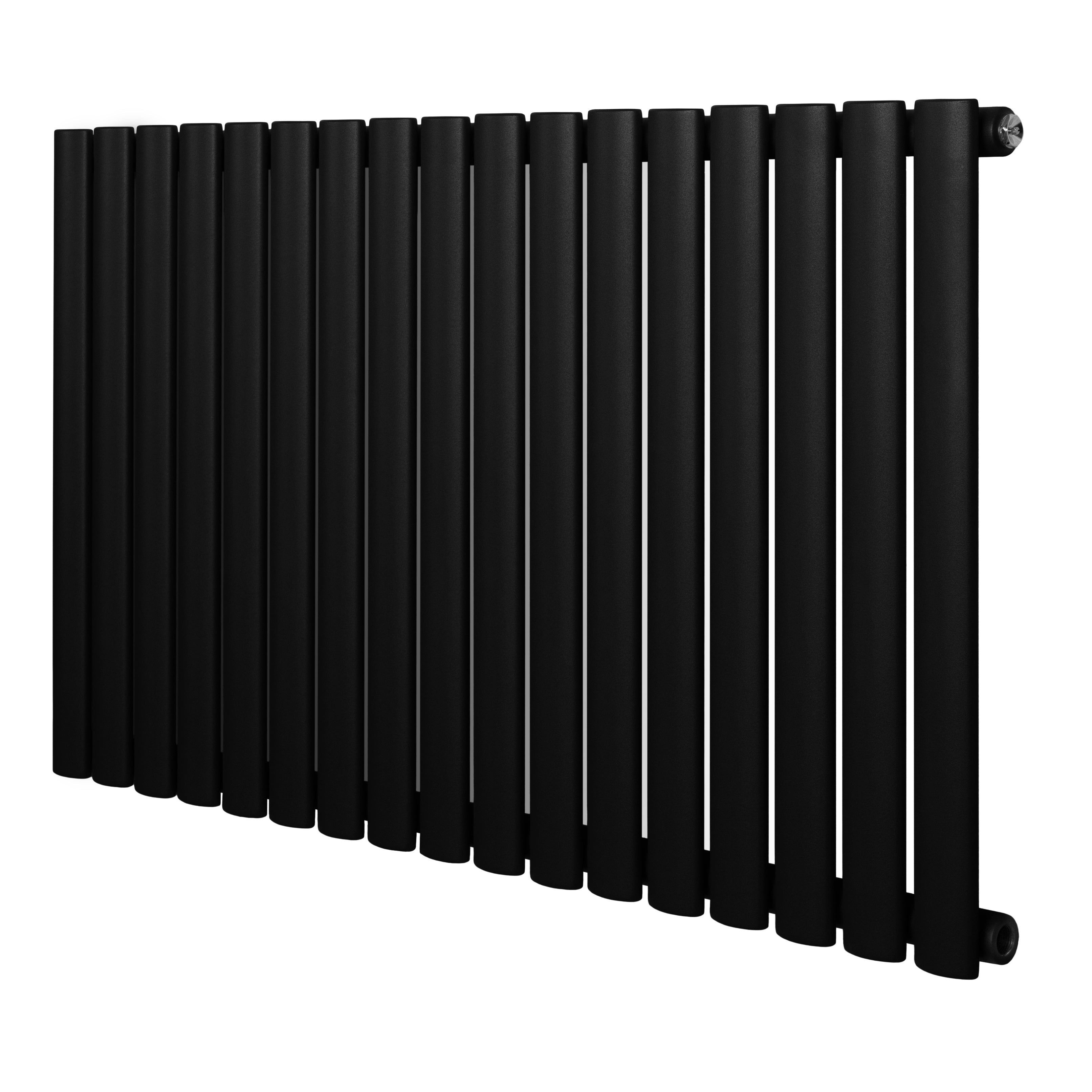 Radiador de columna simple ovalado – 600 mm x 1020 mm – negro