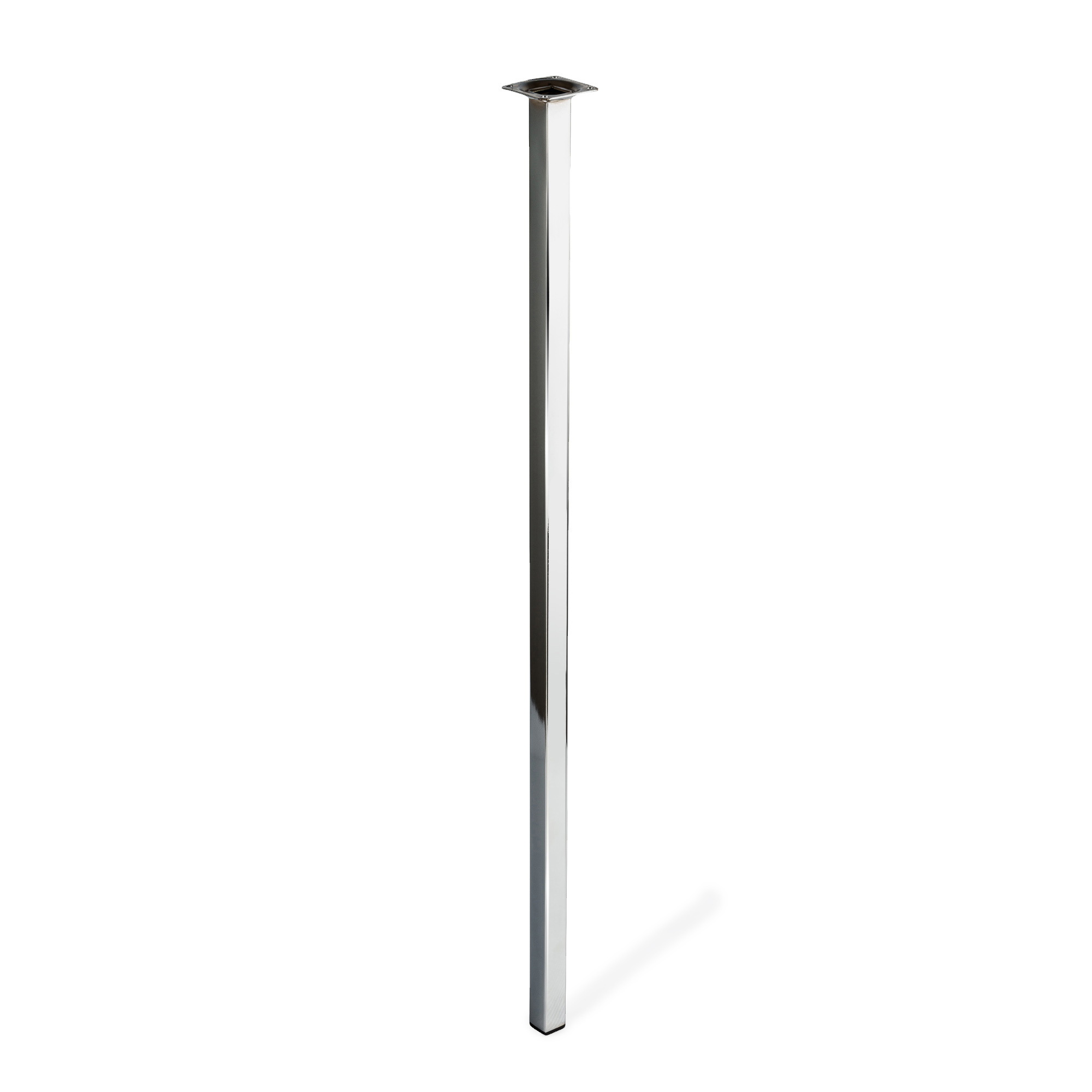 Pata de mesa rei 400g | 25x25x800 mm | cromo brillo | acero