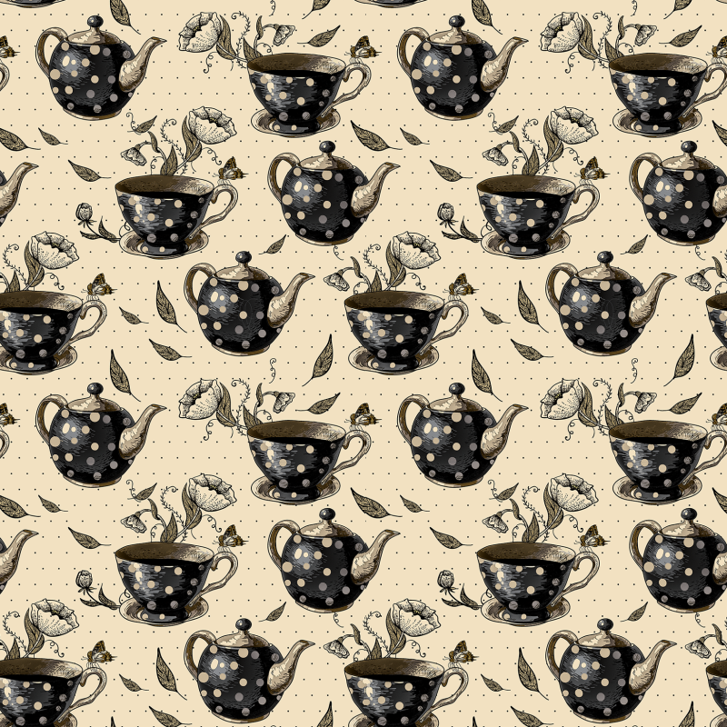 Papel pintado café vintage 60cm por 250cm