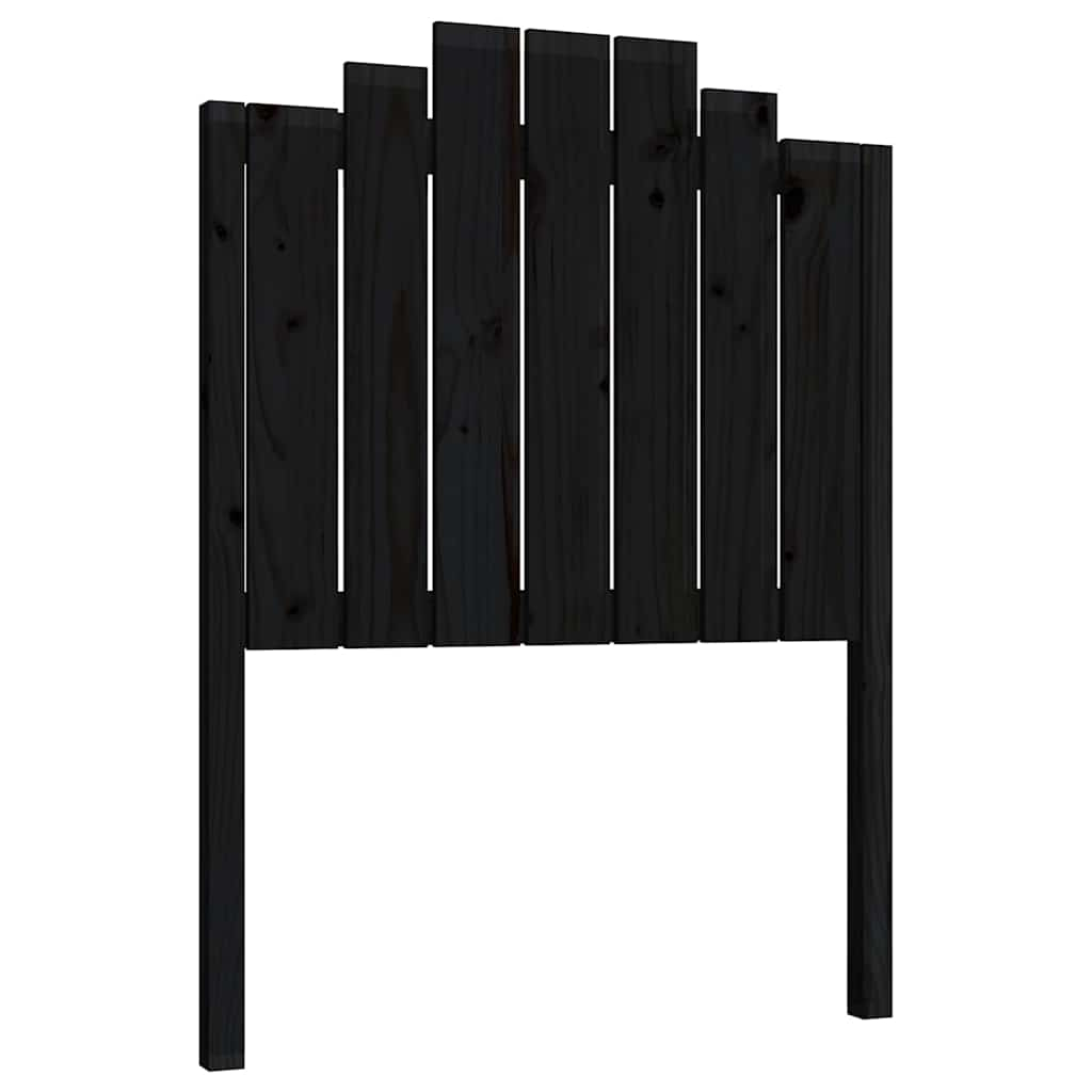 vidaXL cabecero de cama madera maciza de pino negro 81x4x110 cm