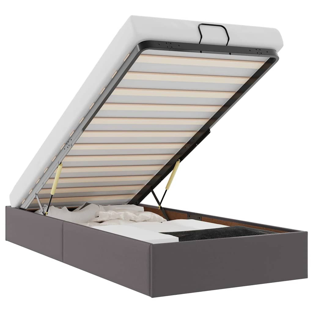 vidaXL estructura de cama otomana sin colchón gris 100x200 cm