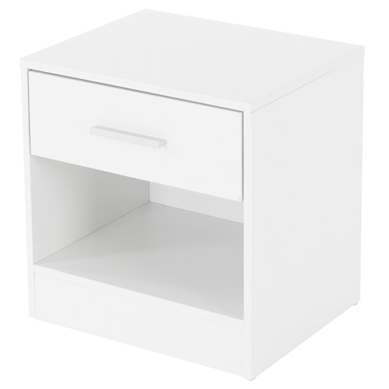 Mesita de noche con 1x cajón 36 x 29 x 38 cm blanco ml-design