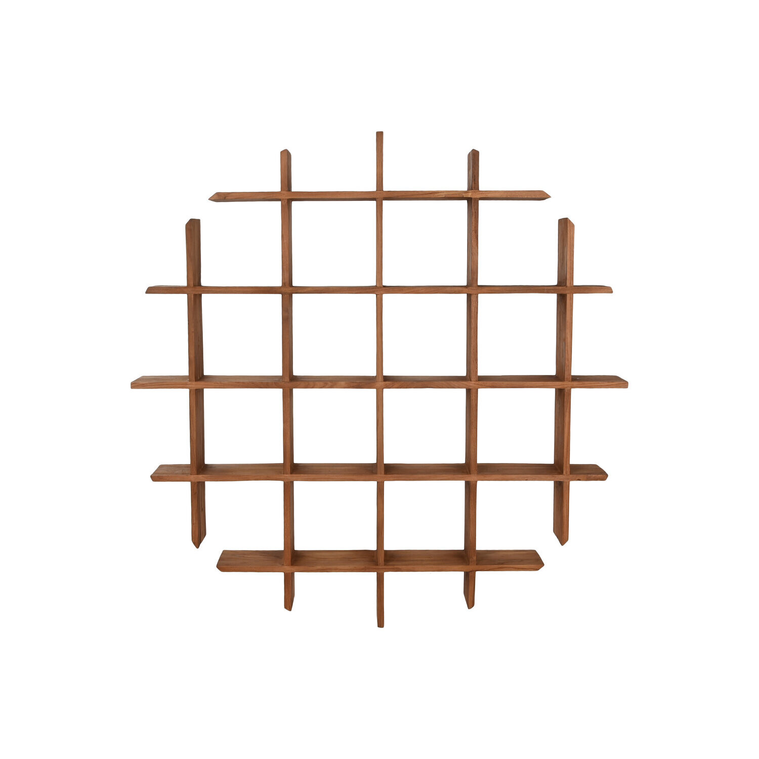 Estanteria de pared de madera de teca 120x15x120cm