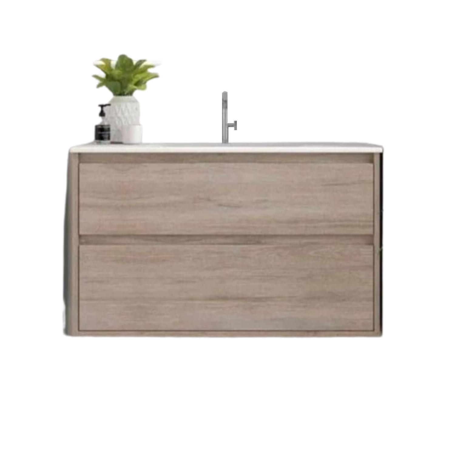 Mueble de baño 2 cajones + 1 lavabo porcelana - lavabo 4 - 60 cm 2 cajones