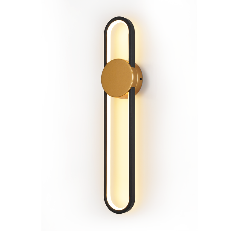 Nettlife aplique pared dorado LED 60x12