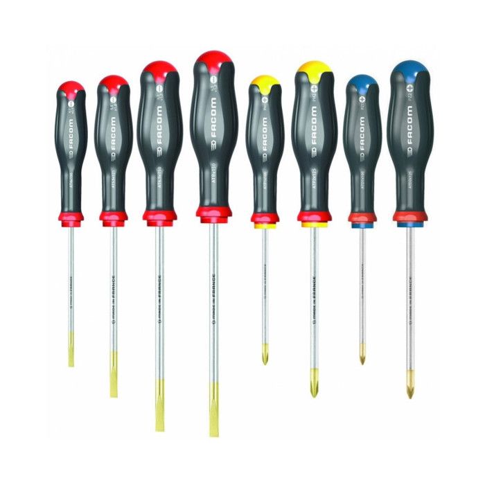 Juego de 8 destornilladores protwist - facom - at.j8pb