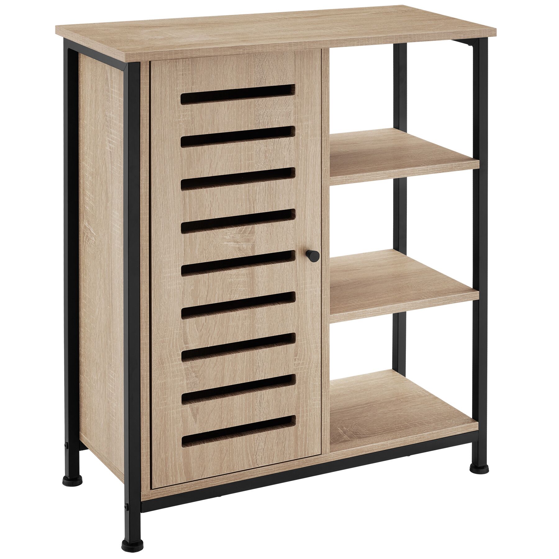 Aparador industrial, bisagra lado izquierdo, 71x32x82 cm madera clara