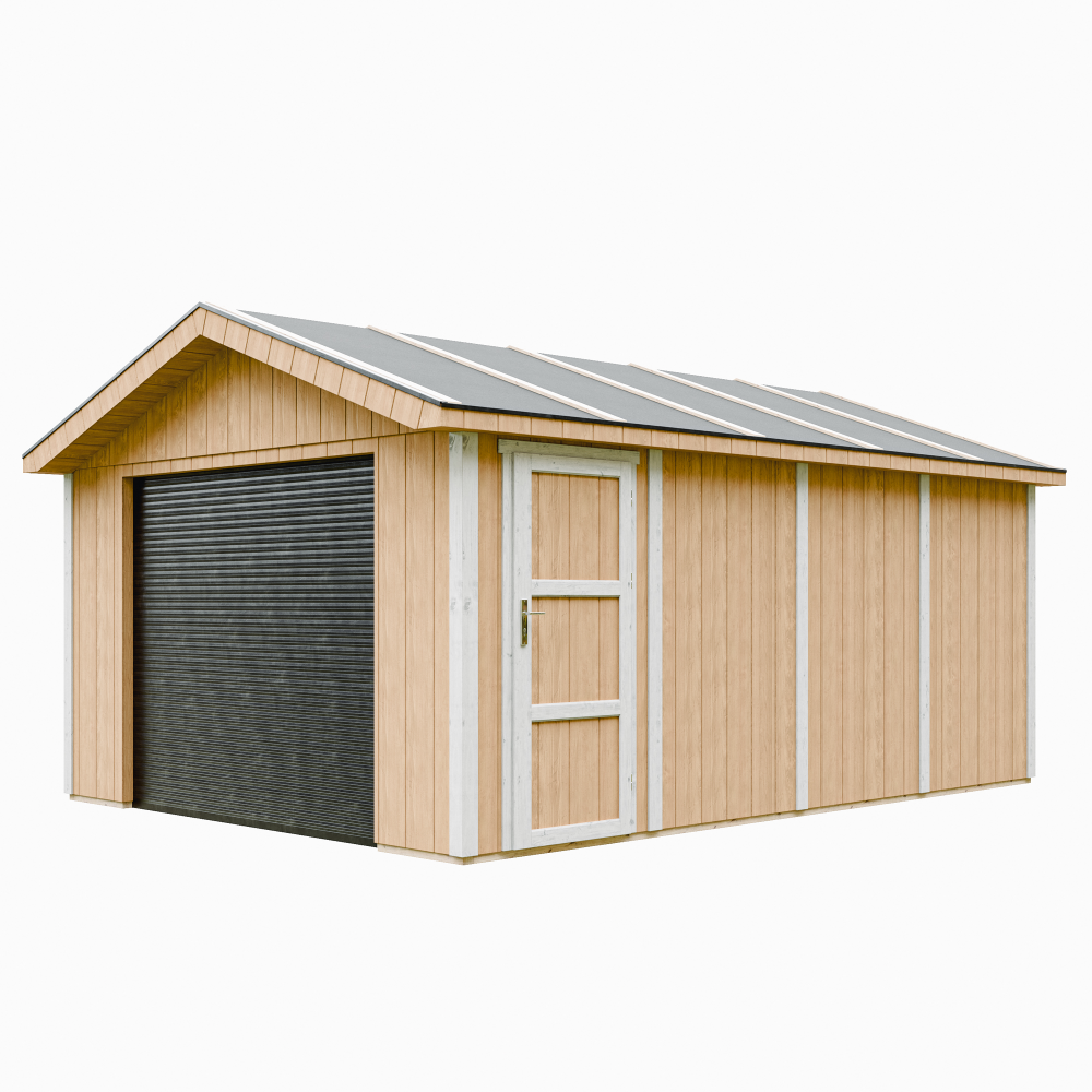 Garaje Timbela m991b-harvest honey, 17 m², premium, 378×530 cm