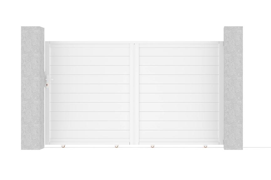 Puerta corredera eiger de 3 m, 180 cm de altura, aluminio blanco