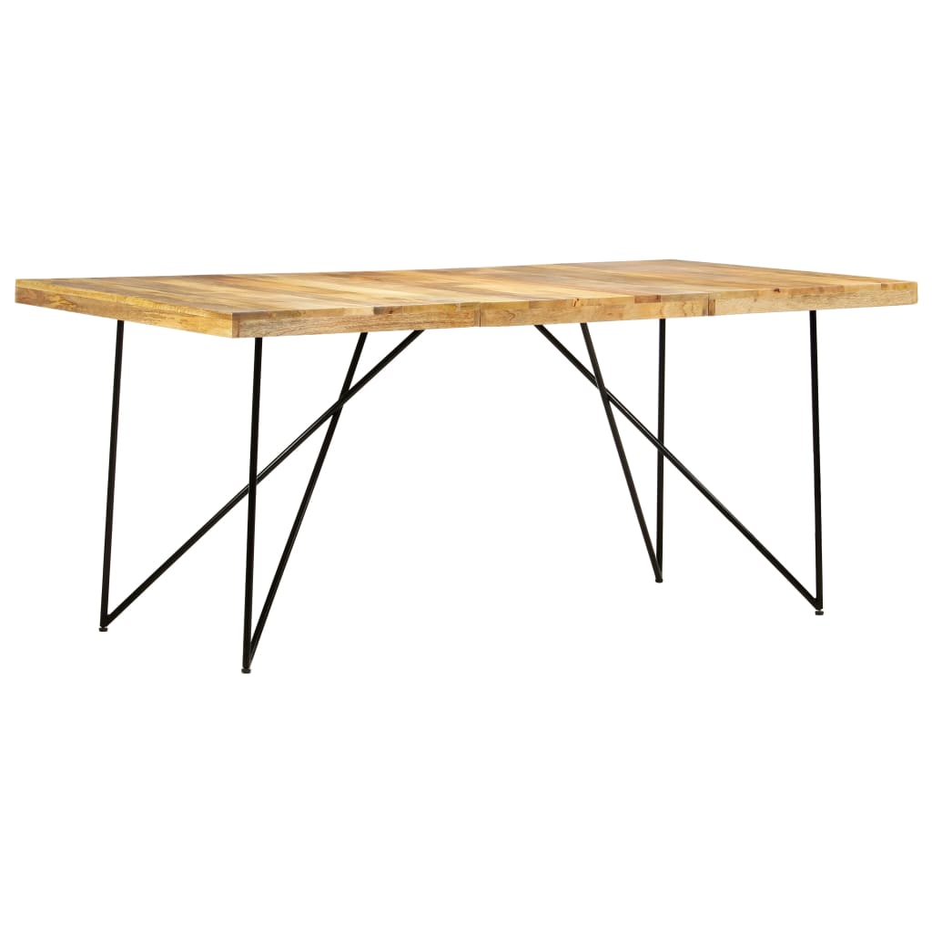 Mesa de comedor de madera maciza de mango 180x90x76 cm oif969802