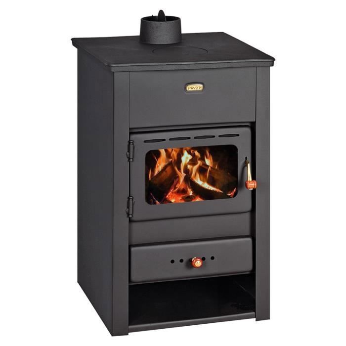 Prity - estufa de leña k2 cp - 10,4 kw - clase a - negro grafito