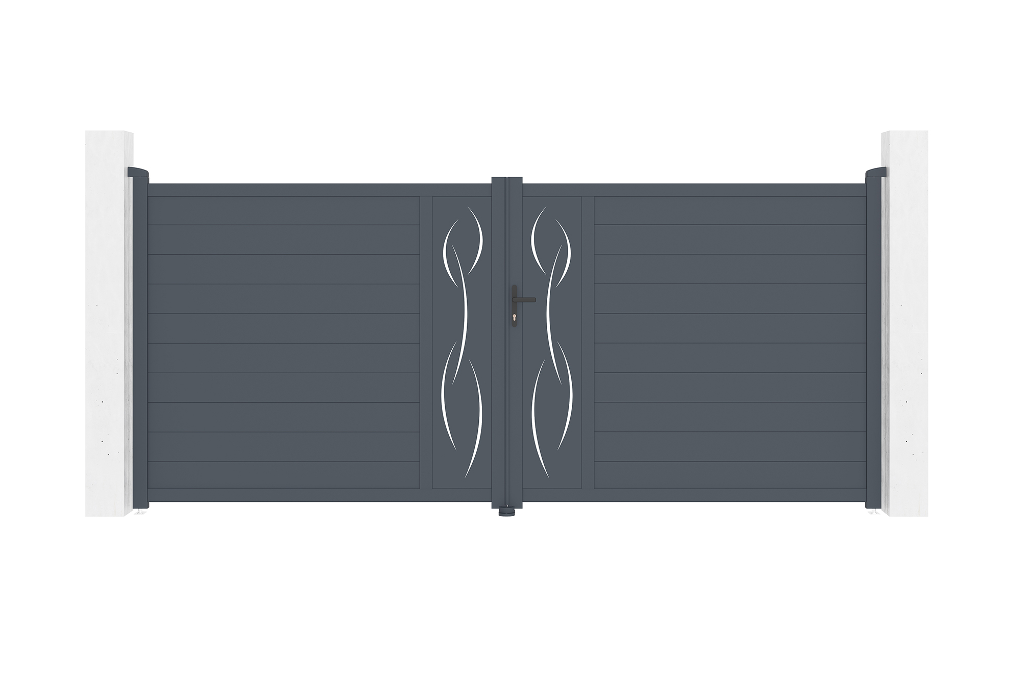 Puerta batiente de aluminio life 4m h.180cm