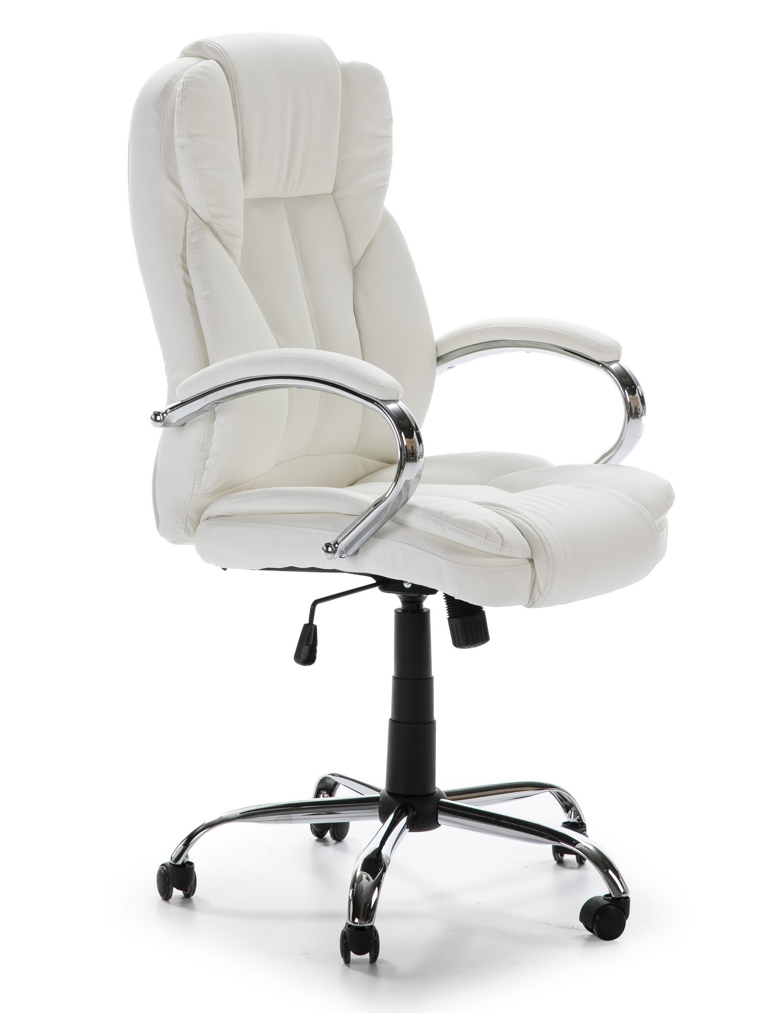 Sillón de oficina elevable y reclinable nixon, piel sintética, color blanco