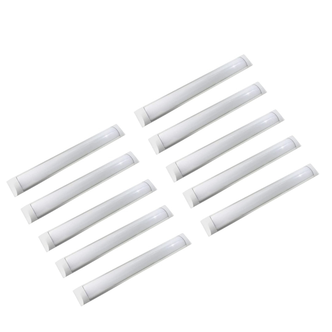 10x regletas LED slim 1200mm 36w, blanco cálido 3000k