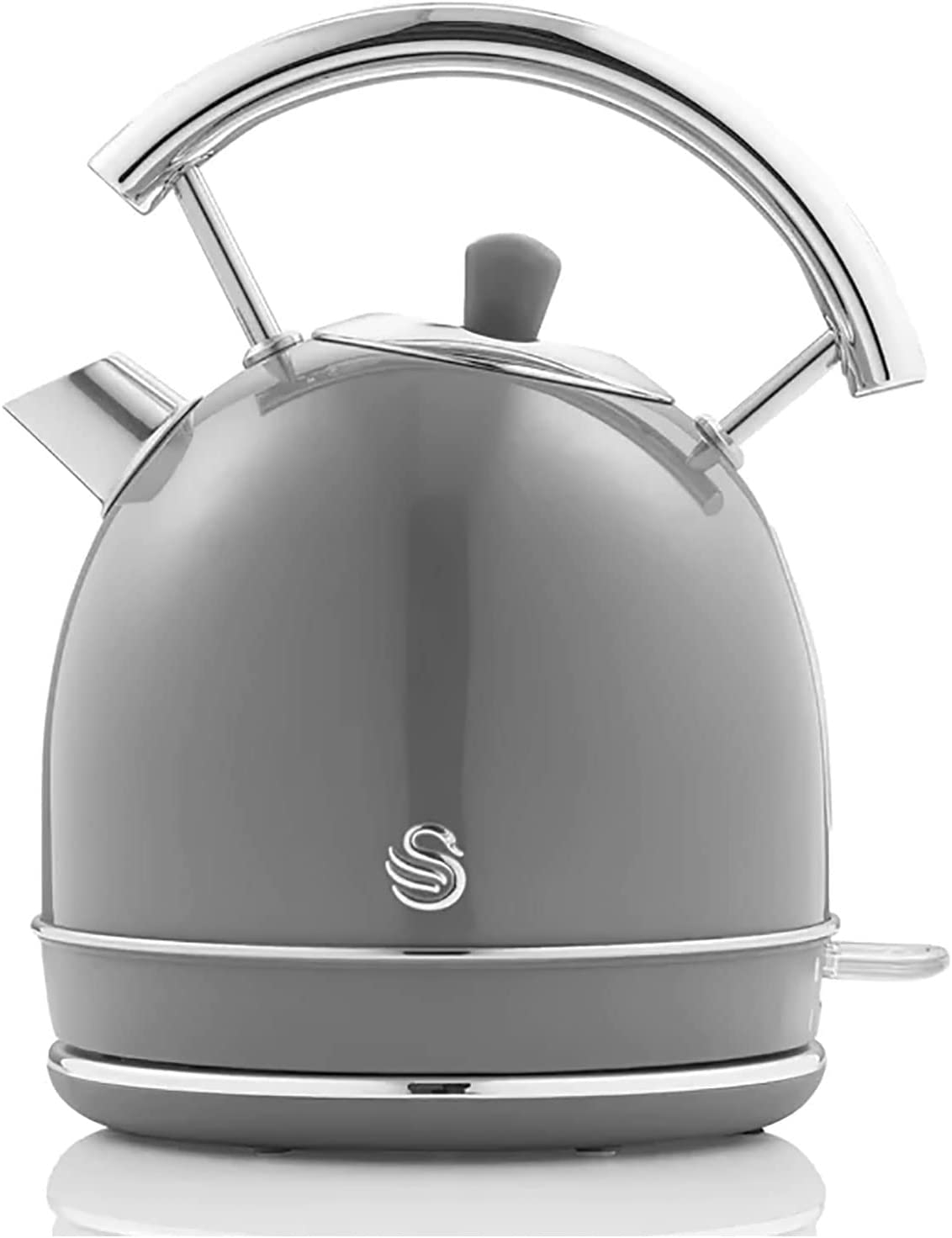 Retro hervidor agua eléctrico, 1,8 l, resiste swan sk14630grneu gris 3000w