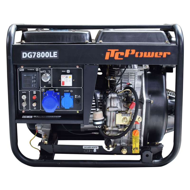 Dg7800le generador diésel monofásico 6,3kw itcpower