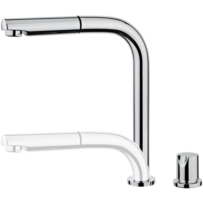 Mezclador - teka - auk 983 - boca giratoria - extraíble bajo ventana - gris
