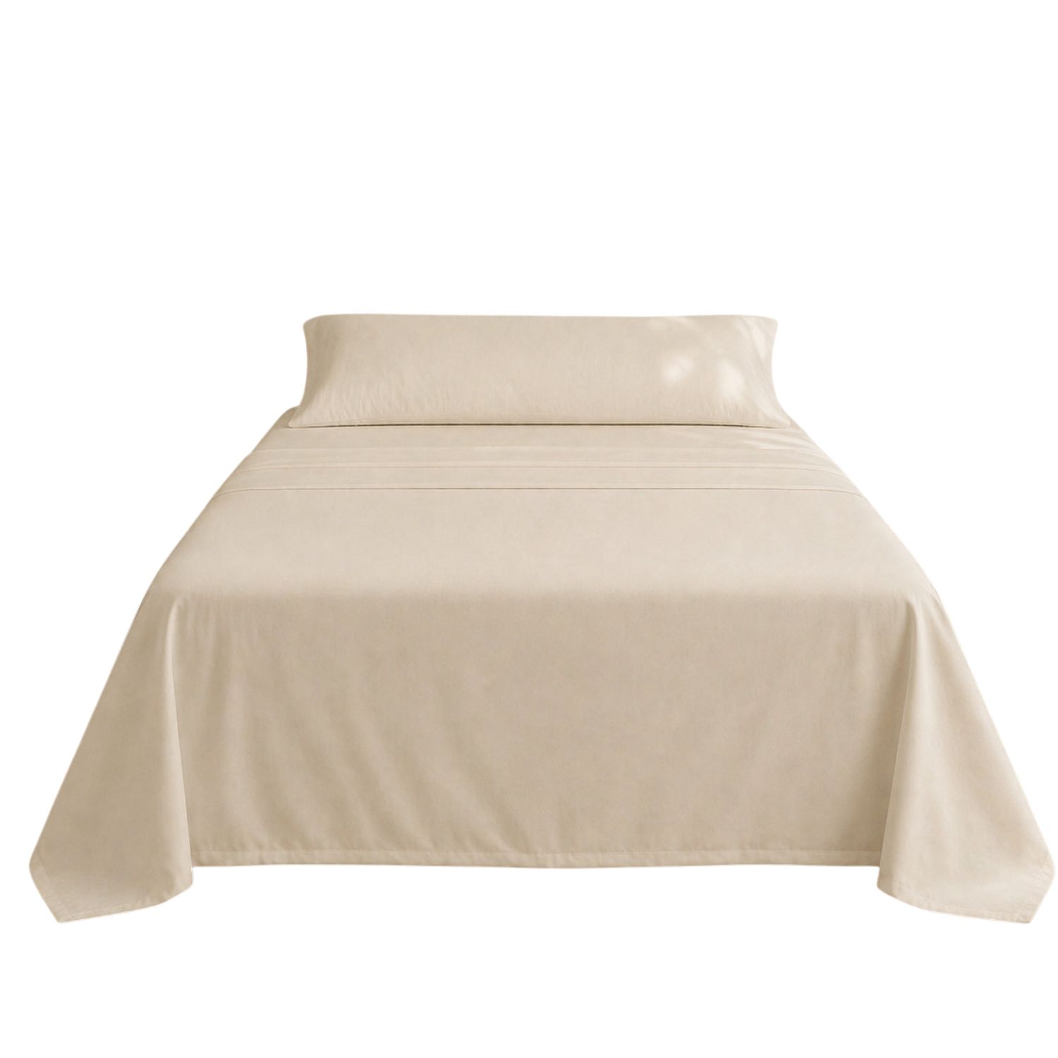 Juego de sábanas beige cama 105cm 144 hilos donegal collections