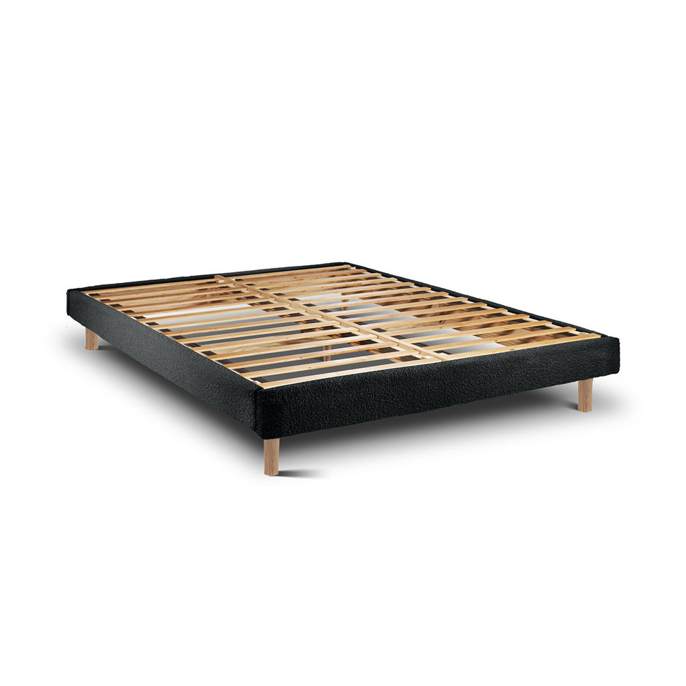 Estructura de cama ascot black 200 x 100 cm altura 30 cm indream