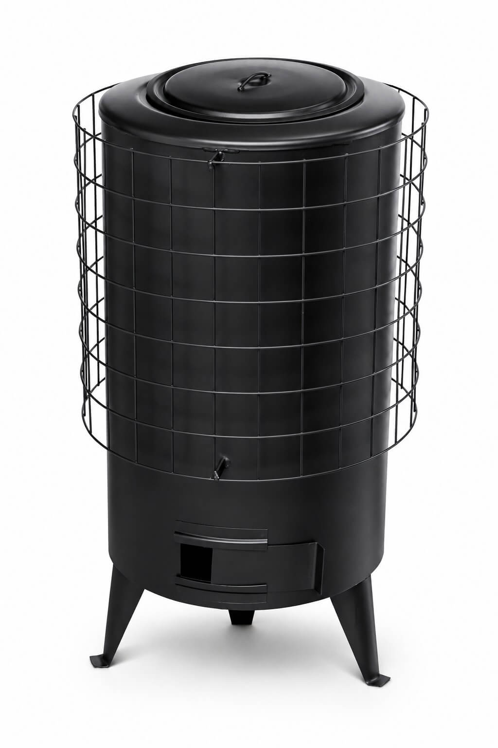 Estufa de leña circular nº4 campera de 8,8 kw negra - garcía