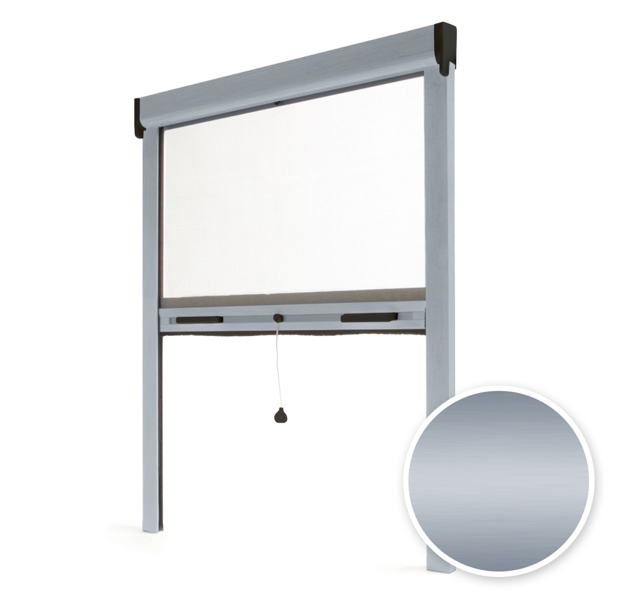 Mosquitera enrollable para ventana 150x220 cm - plata - gama 2025
