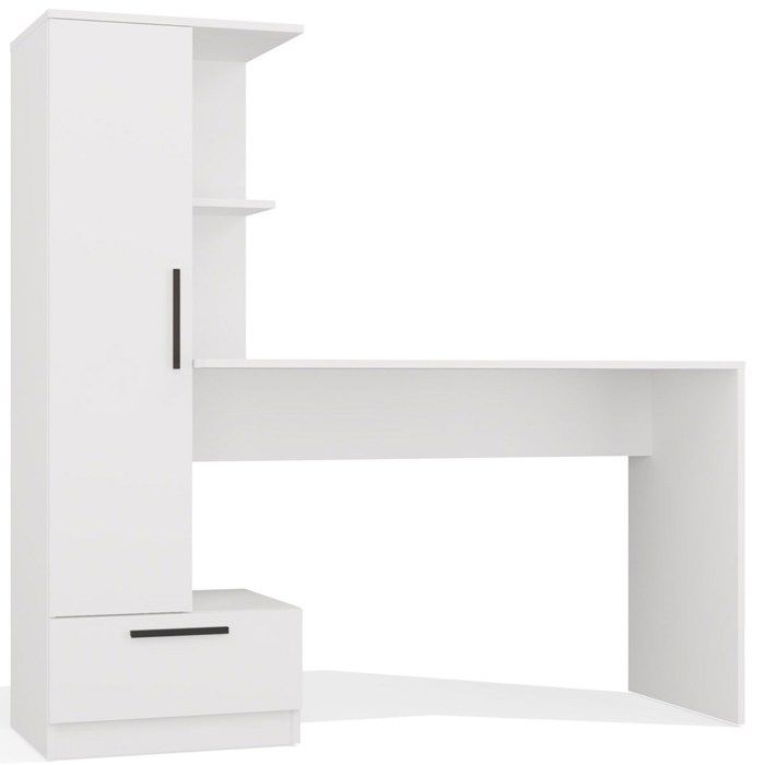 Escritorio, blanco, 143 x 140 x 50 cm
