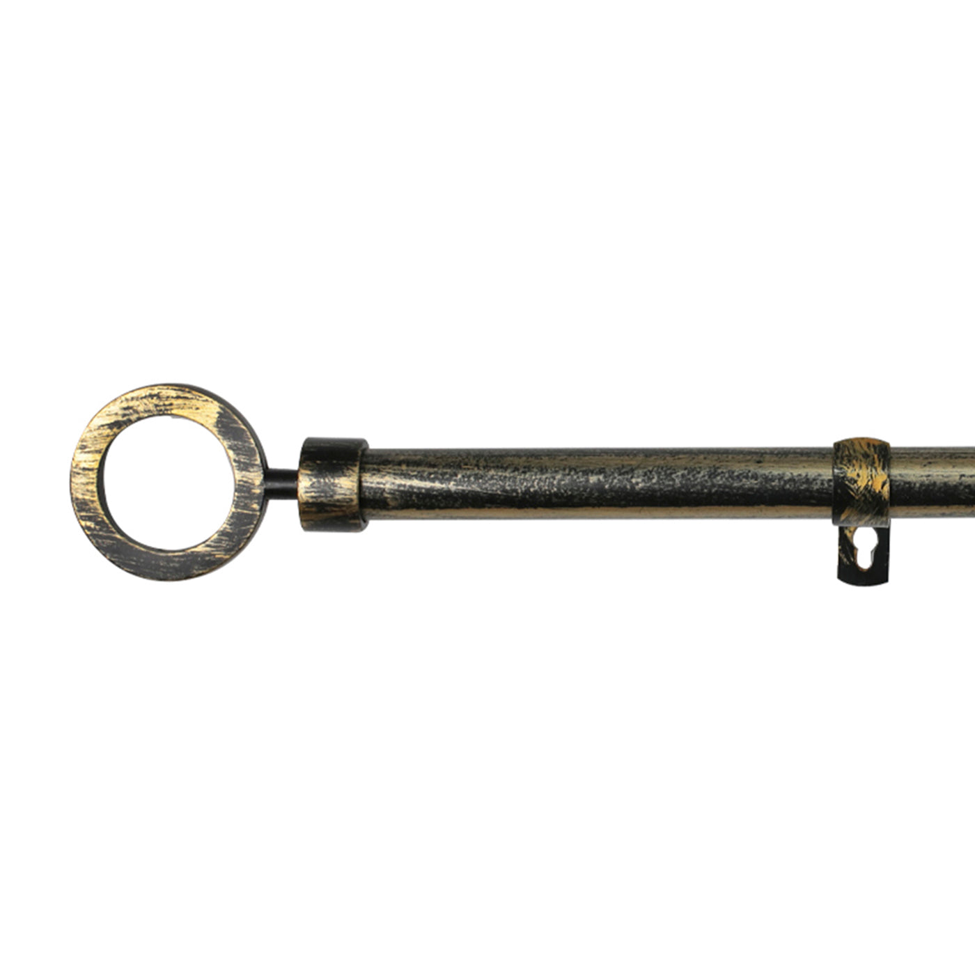 Barra de forja extensible y decorativa(negro+dorado, 160-310cm aros)