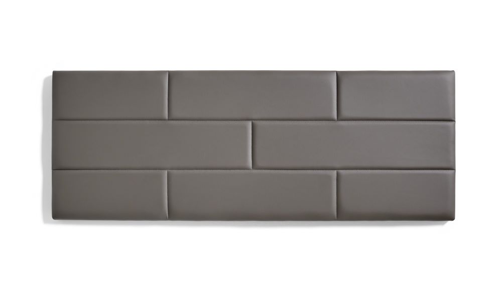 Cabecero de cama 80 muro ladrillos de polipiel 112x57x5cm gris