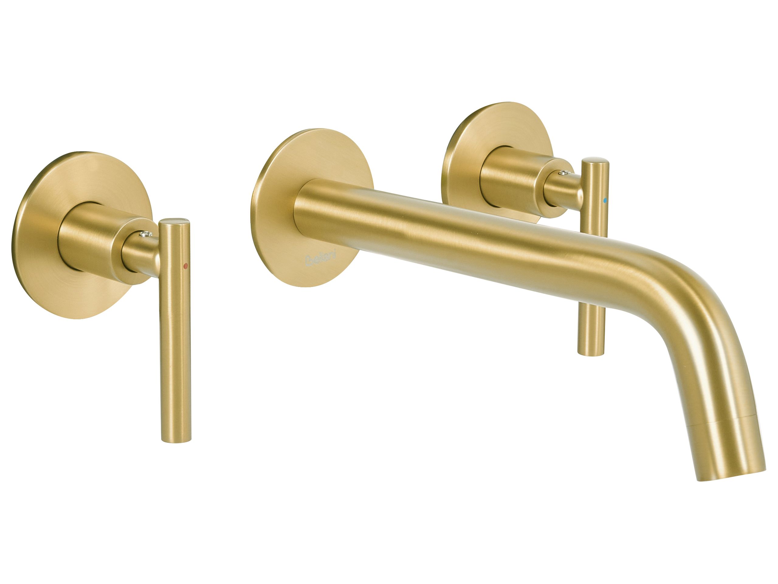 Grifo mezclador empotrado de lavabo ishinca latón dorado
