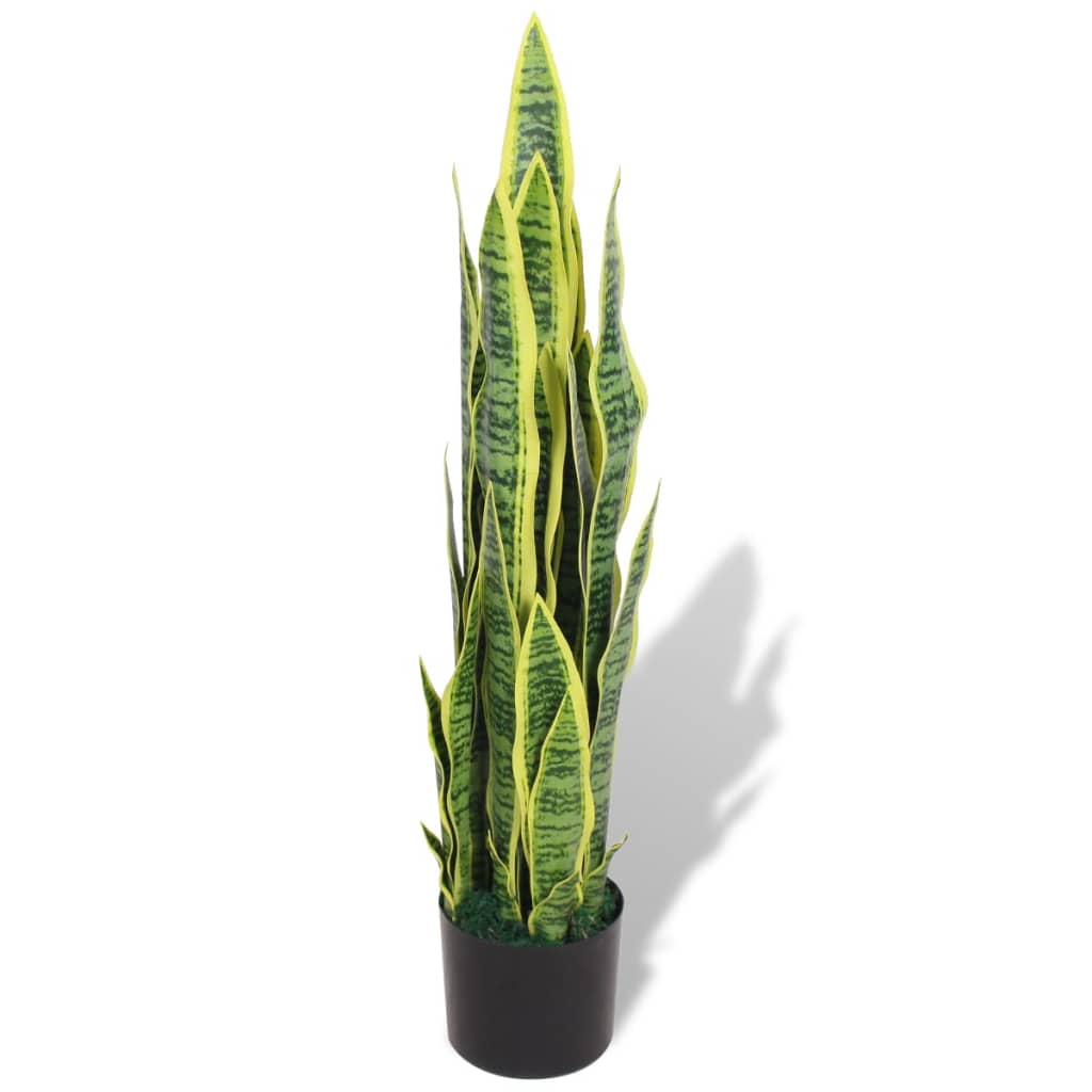 Planta sansevieria artificial con macetero 90 cm verde eerf6666