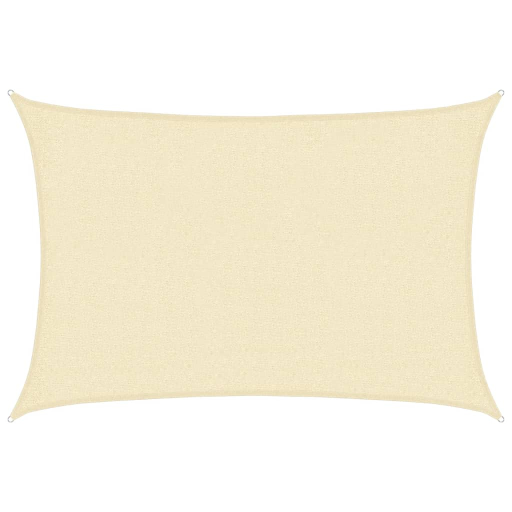 vidaXL toldo de vela crema hdpe 160 g/m² 2x2,5 m