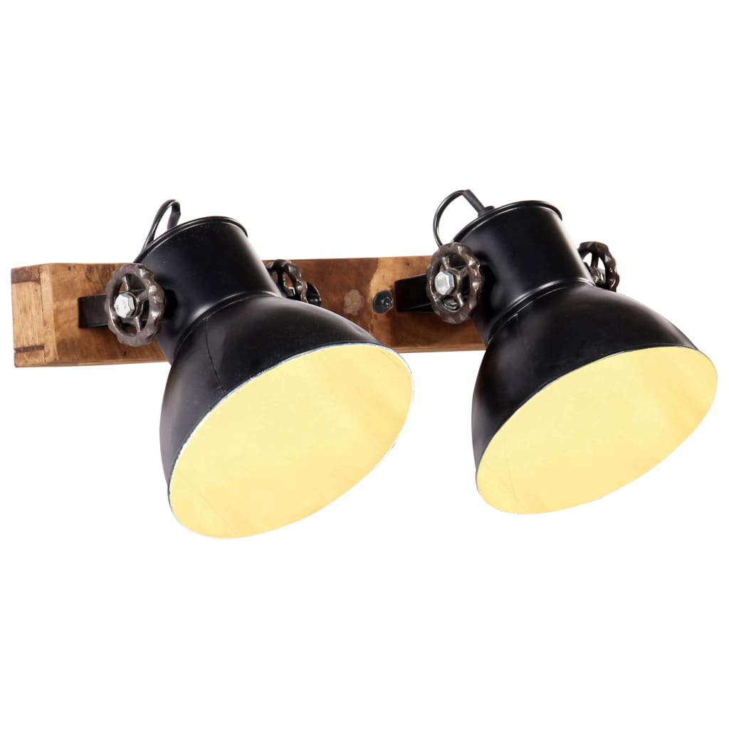 vidaXL lámpara de pared industrial negra 45x25 cm E27