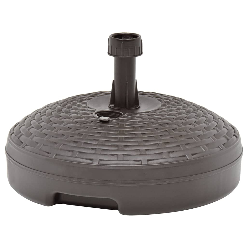 vidaXL base de sombrilla rellenable arena/agua ratán de plástico 20 l