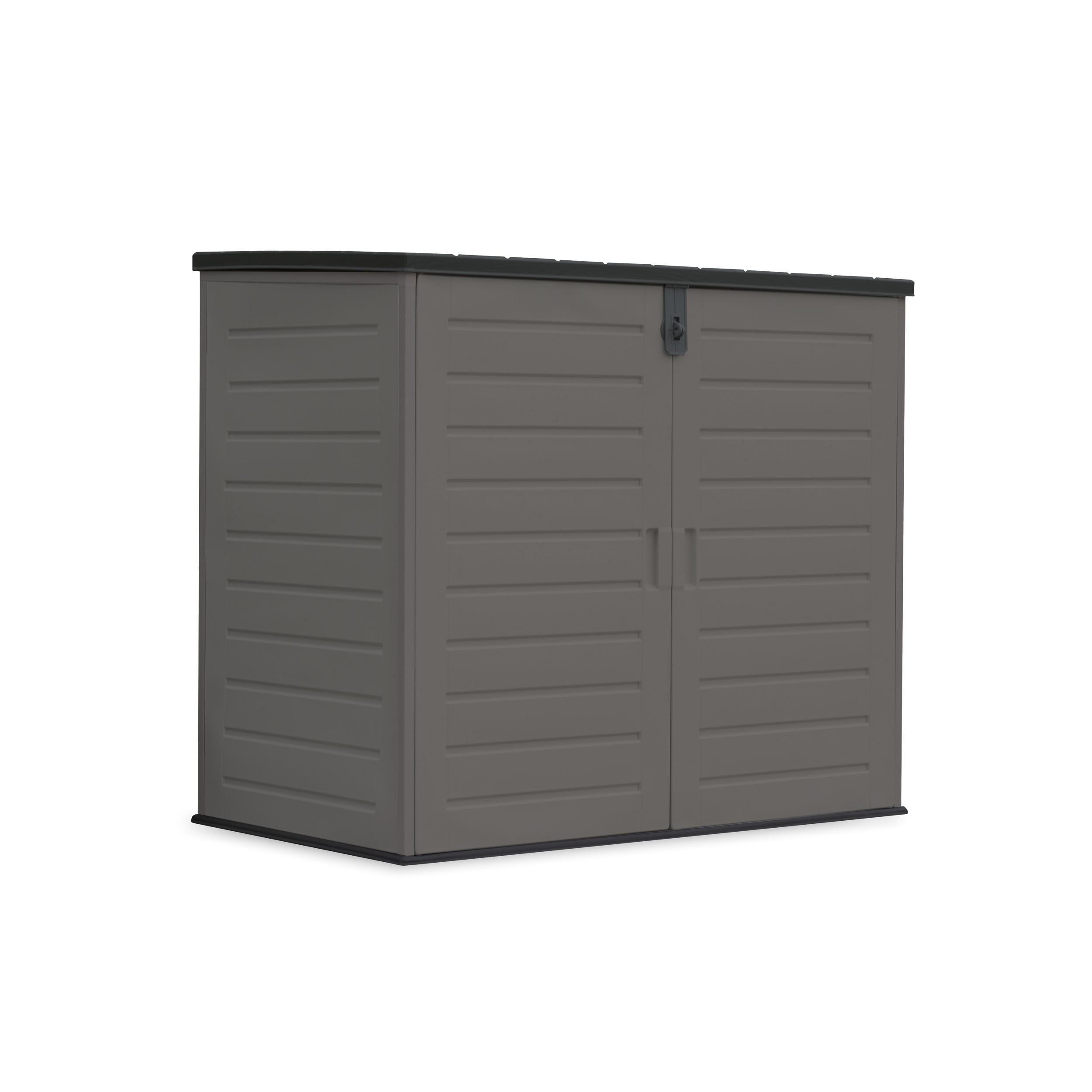 Armario exterior resina 1170l – 140x82x124cm – incluye suelo – puerta doble