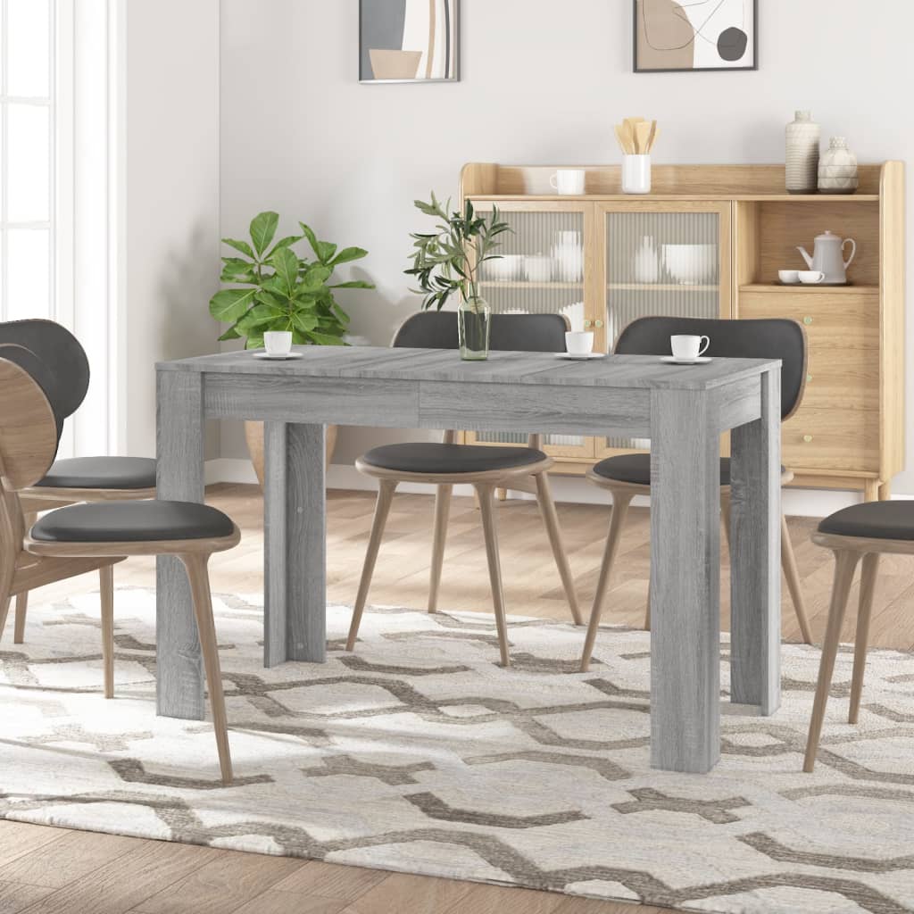 Mesa de comedor madera de ingeniería sonoma gris 120x60x76 cm es7233