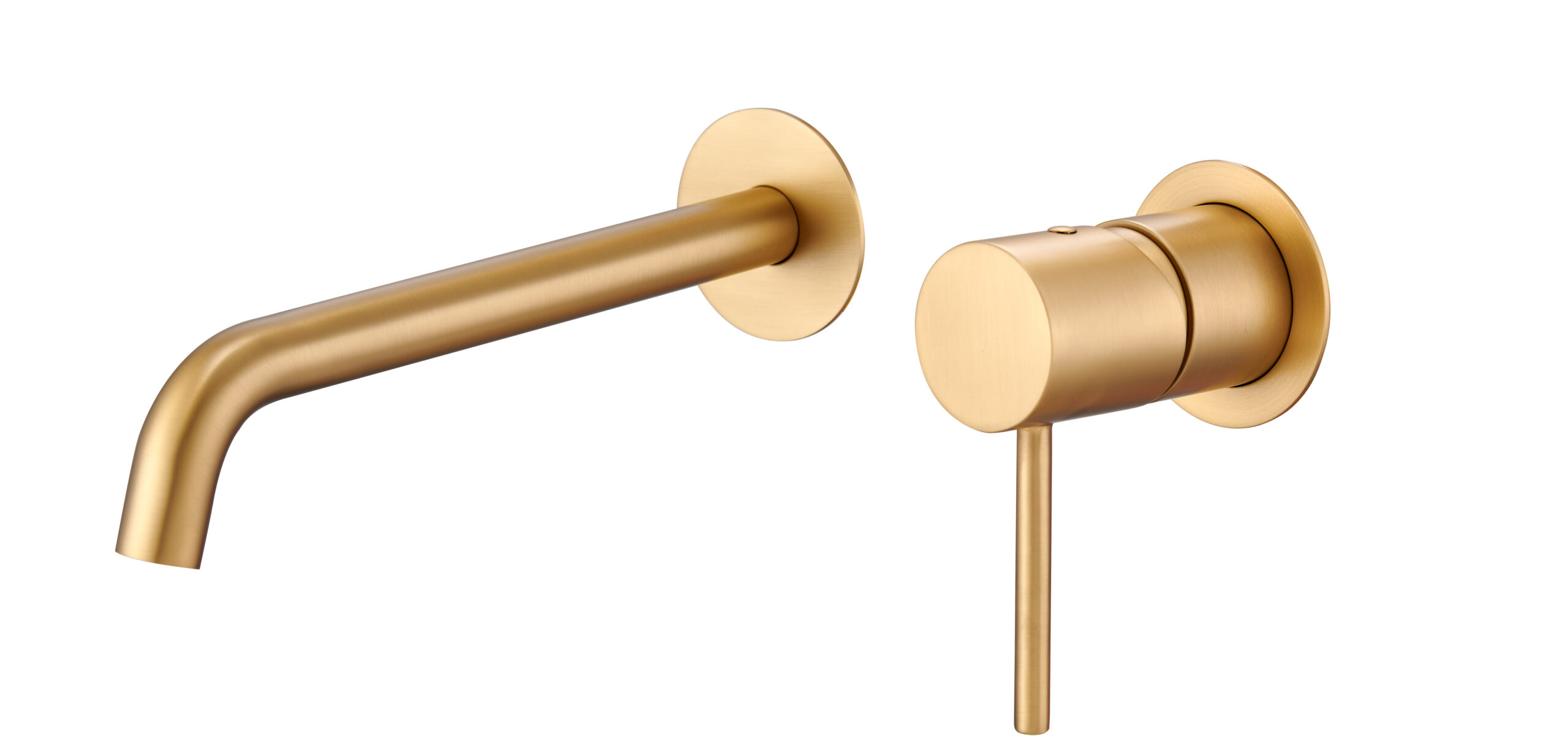 Grifo de lavabo empotrado monomando serie monza – oro cepillado