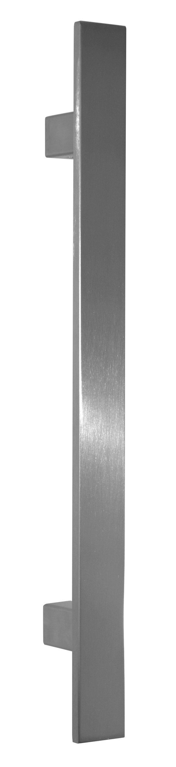 Tirador de puerta rectángulo 40x10, ejes 350, l=500, inox 304 pulido