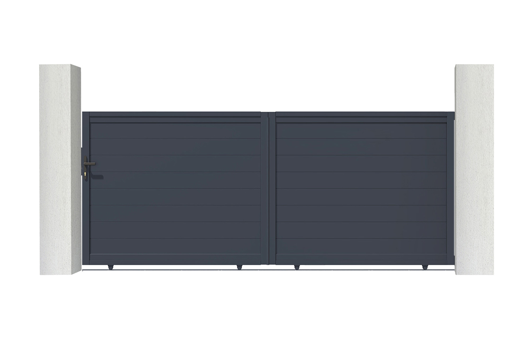 Puerta corredera de aluminio soldado eiger 3,5m h.140cm