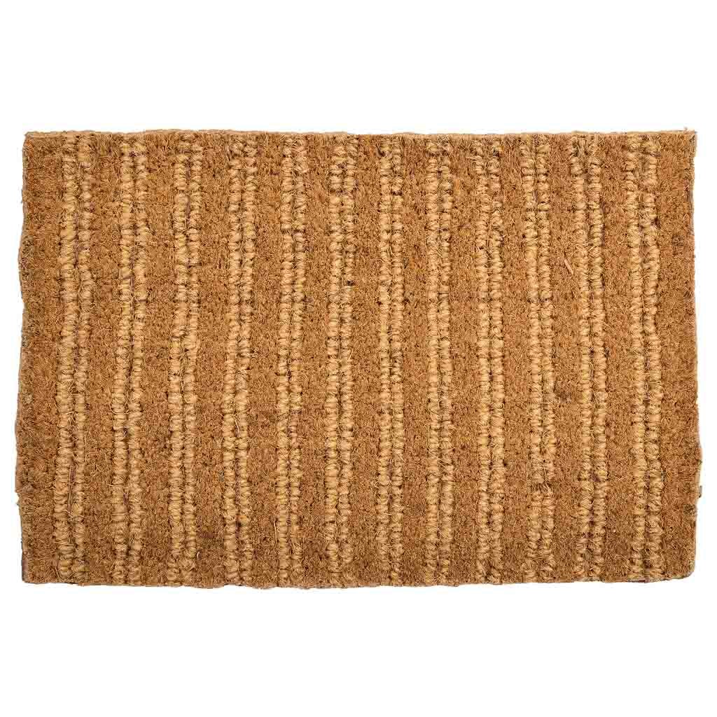 Felpudo fibra natural y goma marrón 60x40